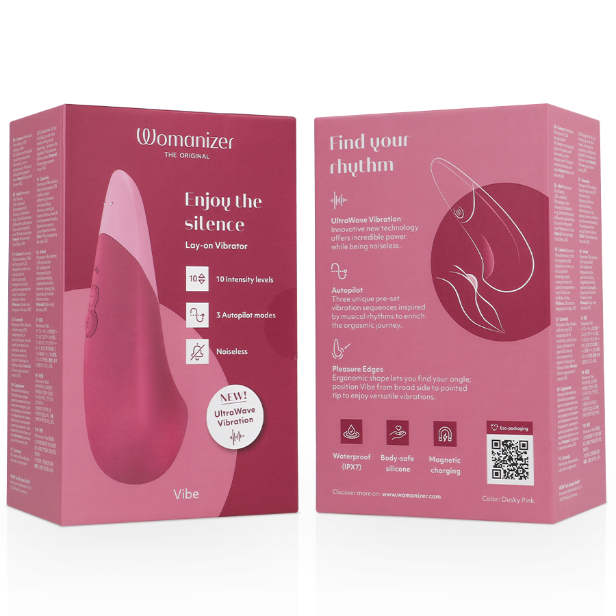 WOMANIZER - VIBE LAY-ON VIBRATORE SILENZIOSO ROSA SCURO