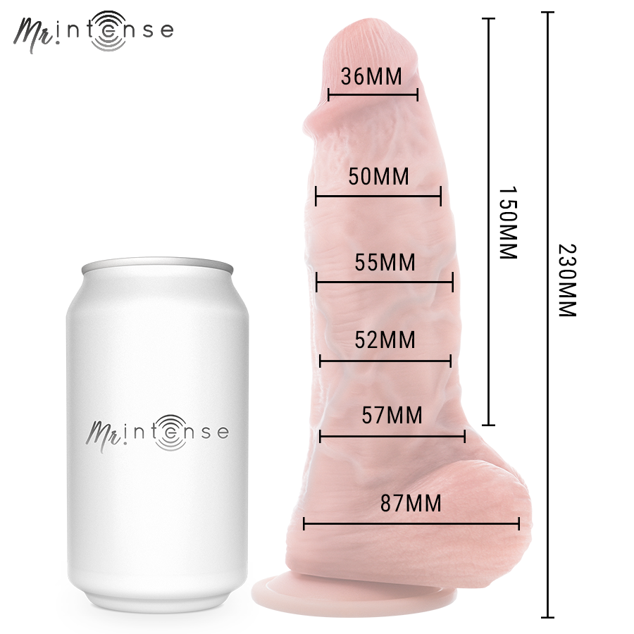 MR INTENSE - DILDO IN SILICONE SPENCER MEDIO 23 CM -Ø- 5,7 CM