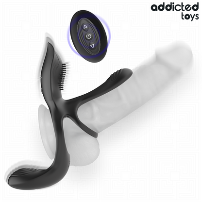 ADDICTED TOYS - DOPPIO ANELLO PER PENE CON STIMOLATORE CLITORIDEO