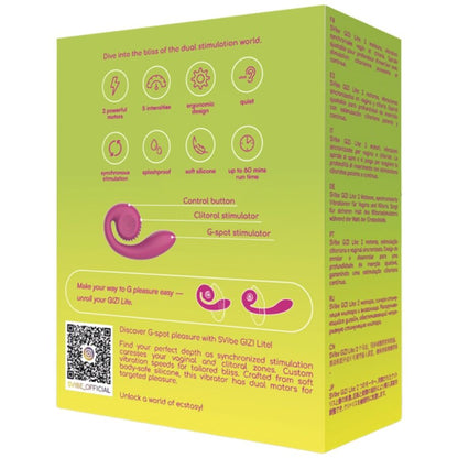SNAIL VIBE - VIBRATORE ROSA GIZI LITE DOPPIO PUNTO G E CLITORIDEO
