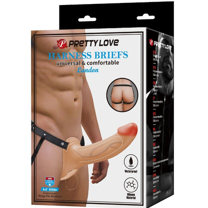 PRETTY LOVE - LANDON STRAP-ON VIBRANTE PELLE CHIARA