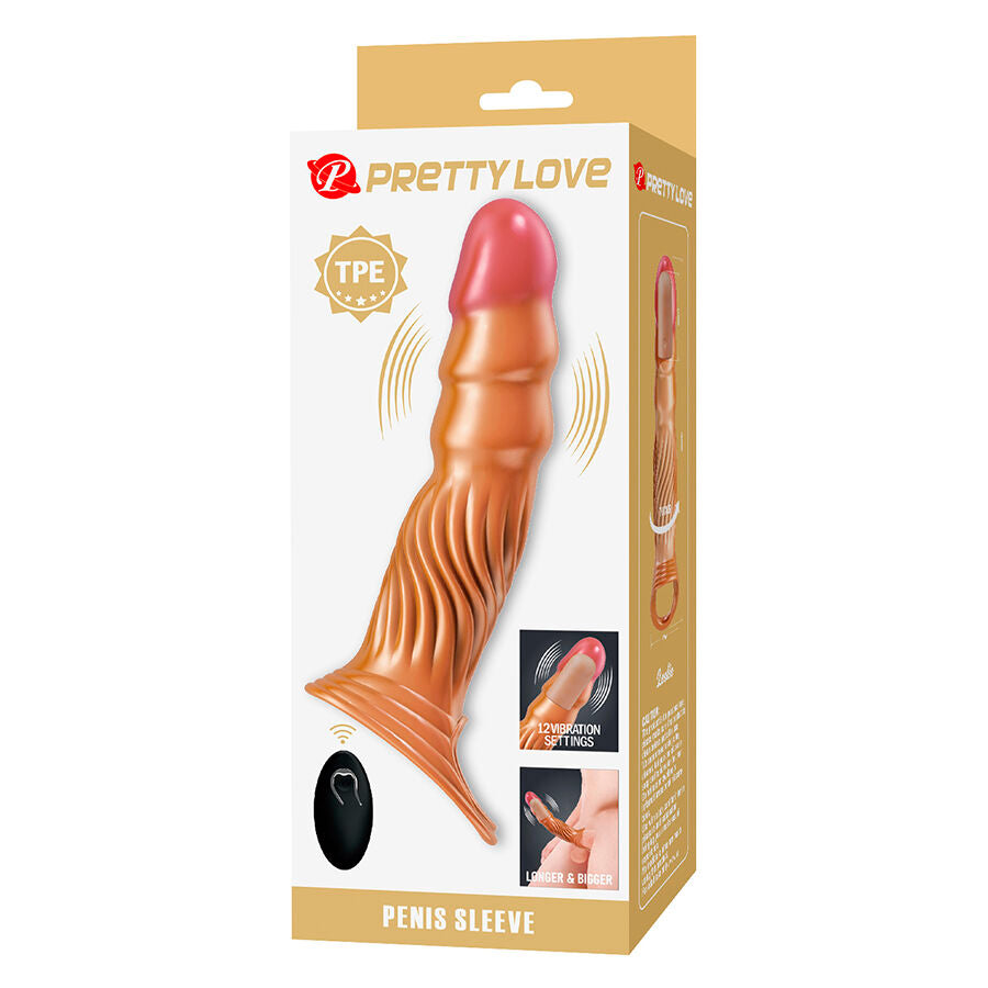 PRETTY LOVE - GUAINA PER PENE TESTURIZZATA CON VIBRAZIONE E TELECOMANDO