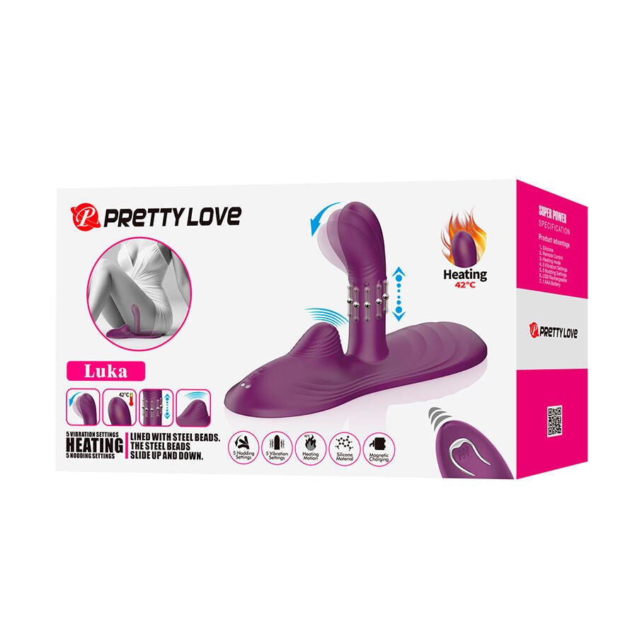 PRETTY LOVE - LUKA VIBRATORE CON EFFETTO CALORE E TELECOMANDO