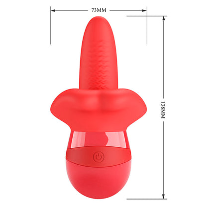 PRETTY LOVE - OBELIA MASTURBATORE VIBRATORE CON LINGUA E MOVIMENTO ORBITALE