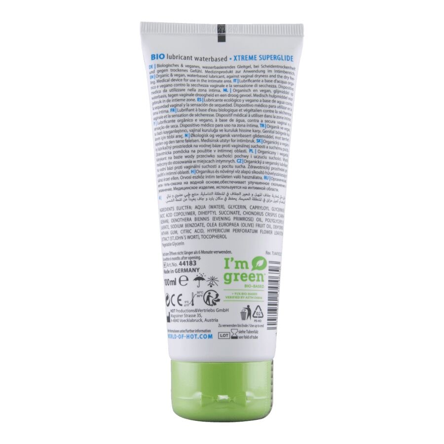 HOT - LUBRIFICANTE BIO A BASE D'ACQUA XTREME 100 ML