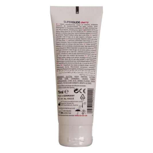 HOT - SUPERGLIDE LUBRIFICANTE COMMESTIBILI A BASE D'ACQUA CILIEGIA 75 ML