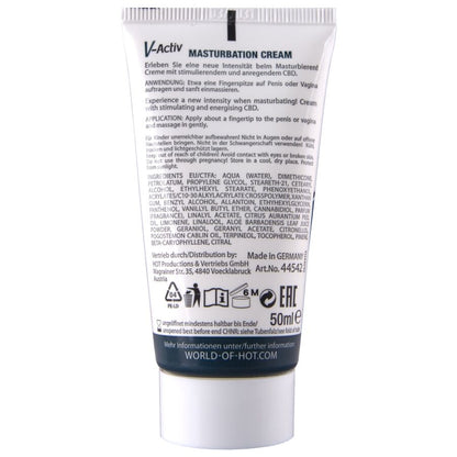 HOT - CREMA PER LA MASTURBAZIONE CON CBD - UNISEX 100ML