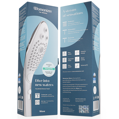 WOMANIZER - SOFFIONE DOCCIA STIMOLANTE CLITORIDEO WAVE CROMATO