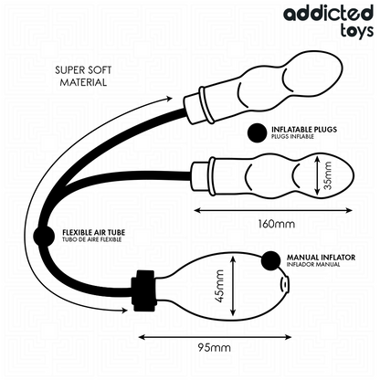 ADDICTED TOYS - DOPPIO TAPPO ANALE GONFIABILE MODELLO 1