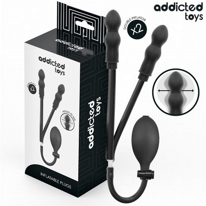 ADDICTED TOYS - DOPPIO TAPPO ANALE GONFIABILE MODELLO 1