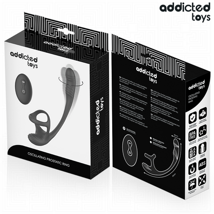 ADDICTED TOYS - PLUG ANALE CON VIBRAZIONE E OSCILLAZIONE A 360º E STIMOLATORE DEI TESTICOLI