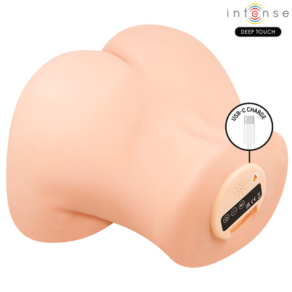 INTENSE DEEP TOUCH - MASTURBATORE VAGINALE GINGER CON EFFETTI DI ASPIRAZIONE, CALORE, VIBRAZIONE E VOCALE CON TELECOMANDO 5,3 KG