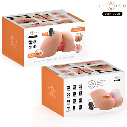INTENSE DEEP TOUCH - JULIA MASTURBATORE VAGINALE CON ASPIRAZIONE, CALORE, VIBRAZIONE ED EFFETTI VOCALI CON TELECOMANDO 9 KG