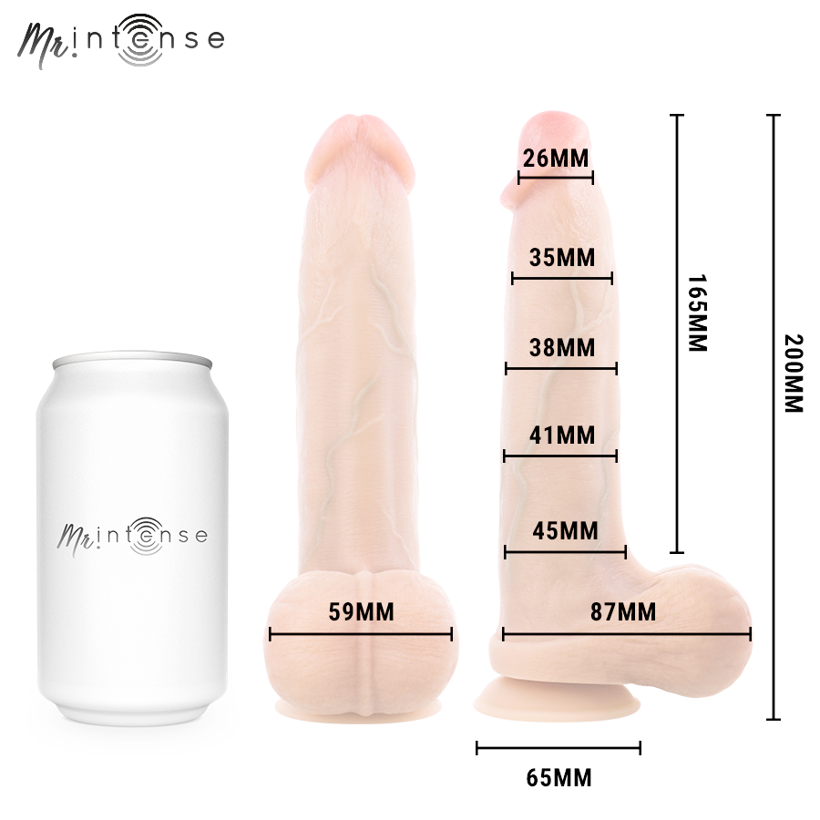 MR INTENSE - BRUCE M CAZZO ULTRA REALISTICO CON TESTICOLI 20 CM -Ø- 4,5 CM