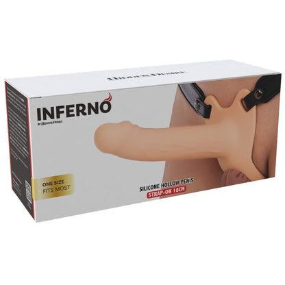 HIDDEN DESIRE - INFERNO GUAINA PER PENE CON STRAP-ON IN SILICONE 18 CM