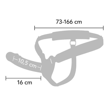 HIDDEN DESIRE - INFERNO VIBRANTE GUAINA PER PENE STRAP-ON 16 CM