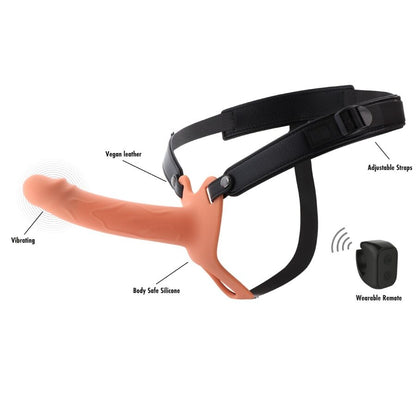 HIDDEN DESIRE - INFERNO VIBRANTE GUAINA PER PENE STRAP-ON 18 CM