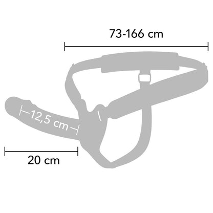HIDDEN DESIRE - INFERNO VIBRANTE GUAINA PER PENE STRAP-ON 20 CM