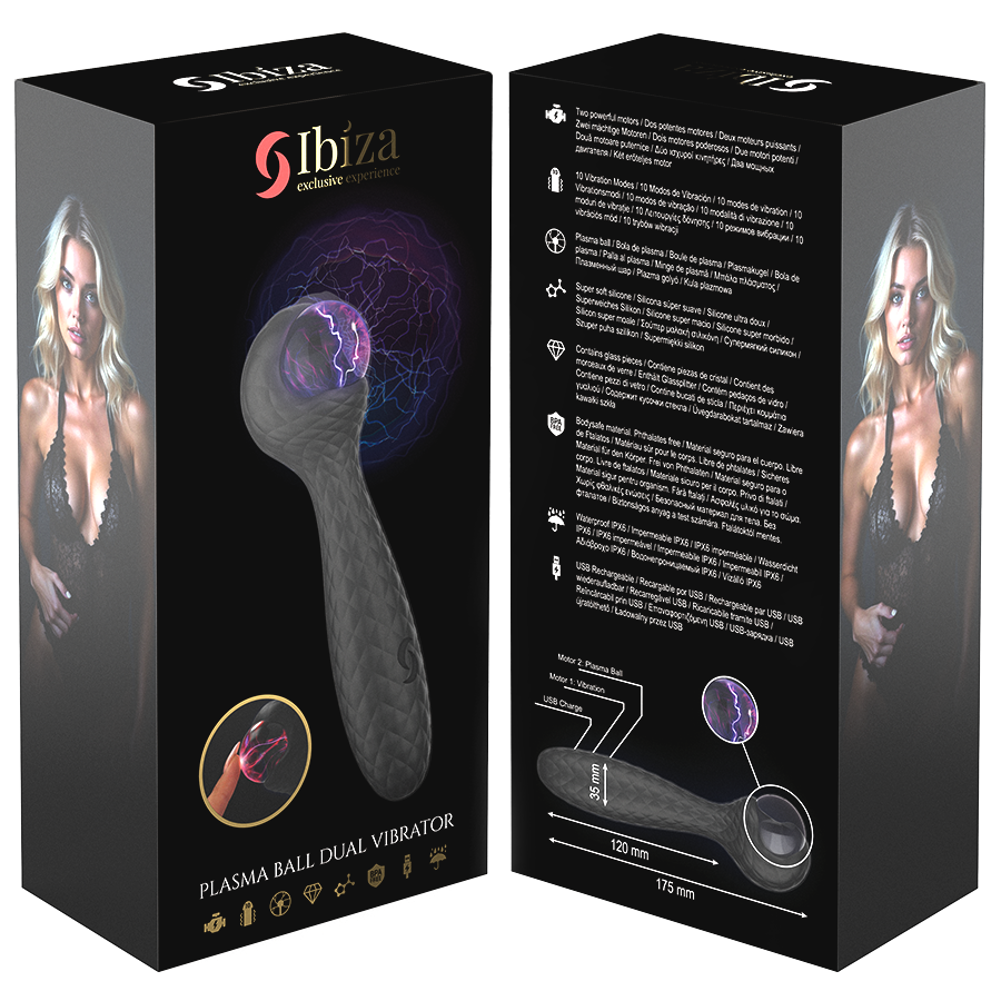 IBIZA - VIBRATORE E STIMOLATORE A SFERA DI PLASMA