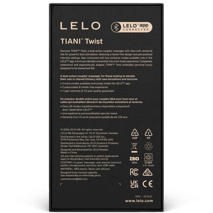 LELO - TIANI VIBRATORE A COPPIE TWIST IN SCHIUMA
