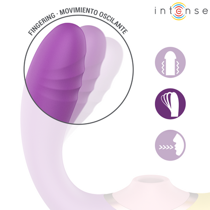 INTENSE - WILLOW  STIMOLATORE A VIBRAZIONE E ASPIRAZIONE 3 IN 1
