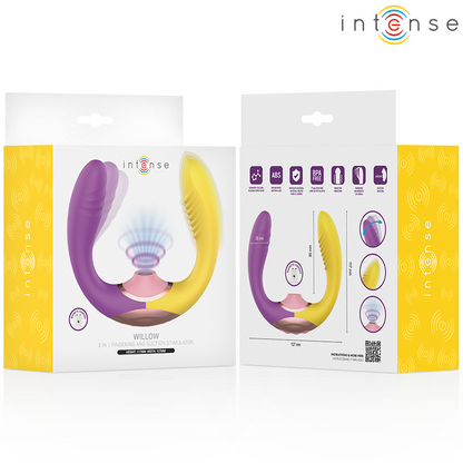 INTENSE - WILLOW  STIMOLATORE A VIBRAZIONE E ASPIRAZIONE 3 IN 1