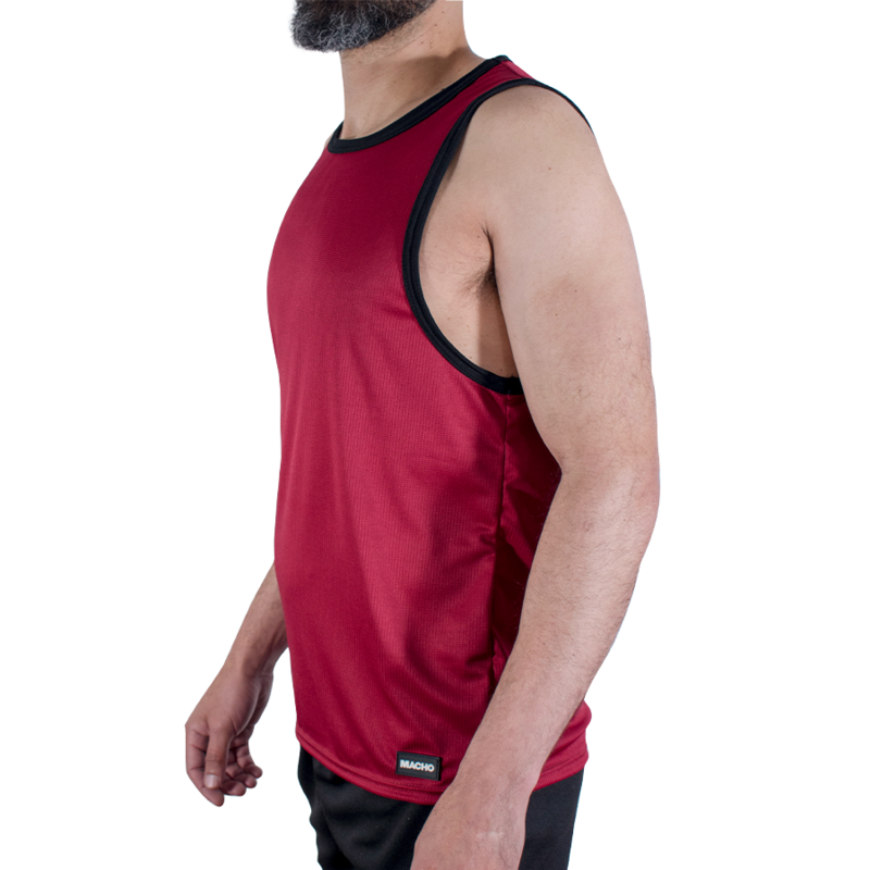 MACHO - CMV003 T-SHIRT DA PALESTRA MARRONE L/XL