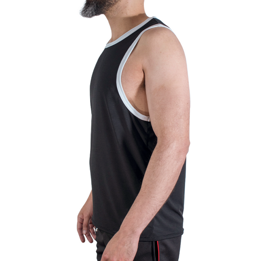 MACHO - CMV004 T-SHIRT DA PALESTRA NERA L/XL