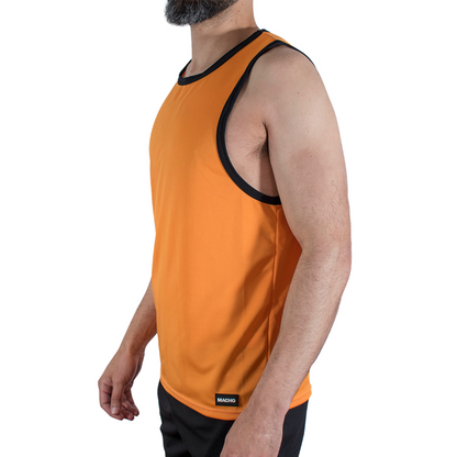 MACHO - CMV005 T-SHIRT DA PALESTRA ARANCIONE L/XL