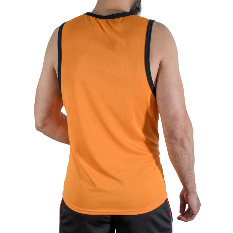MACHO - CMV005 T-SHIRT DA PALESTRA ARANCIONE L/XL