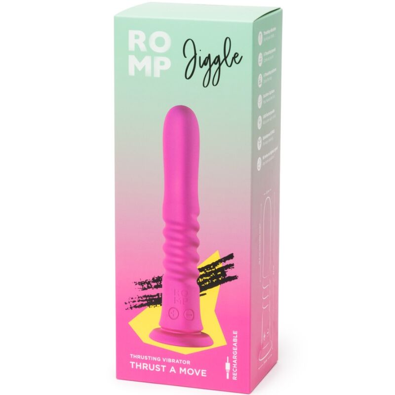ROMP - JIGGLE VIBRATORE SU E GIÙ CON VENTOSA ROSA