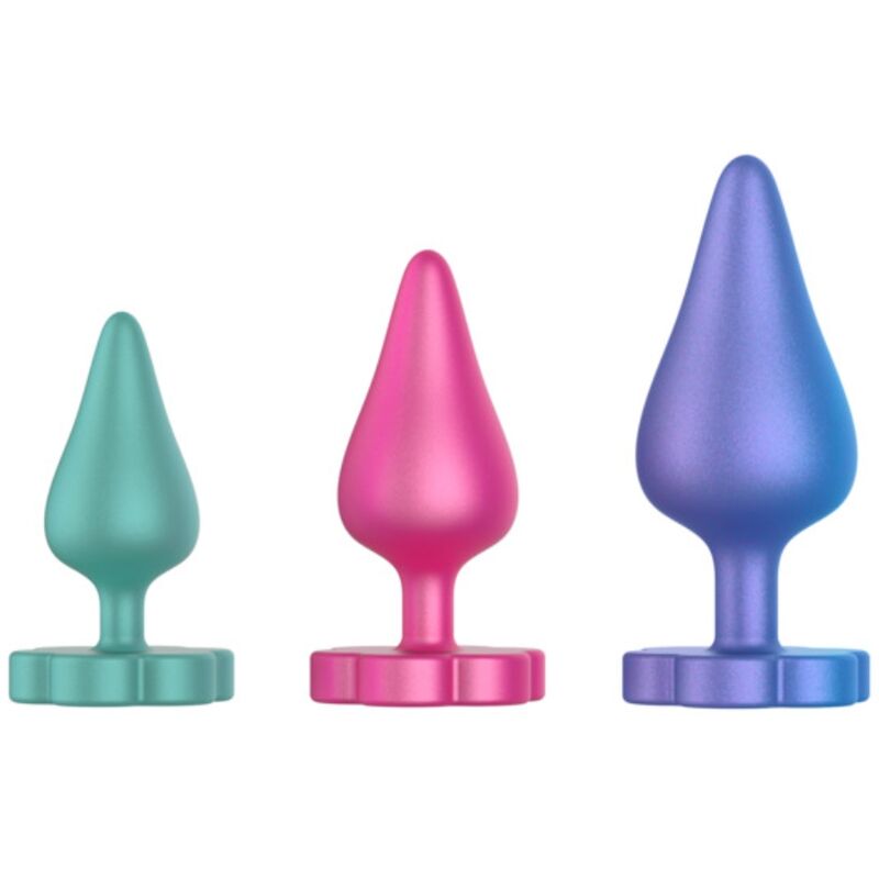 ROMP - KIT PER ALLENAMENTO ANALE LUSTER S/M/L CON BASE A FORMA DI FIORE