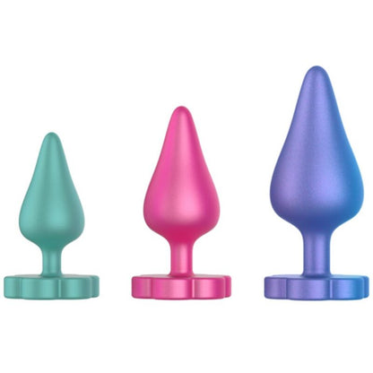 ROMP - KIT PER ALLENAMENTO ANALE LUSTER S/M/L CON BASE A FORMA DI FIORE