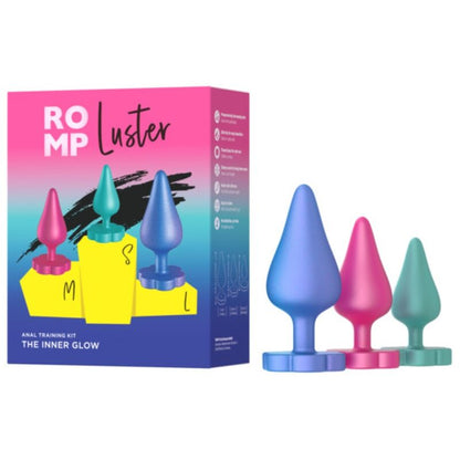 ROMP - KIT PER ALLENAMENTO ANALE LUSTER S/M/L CON BASE A FORMA DI FIORE