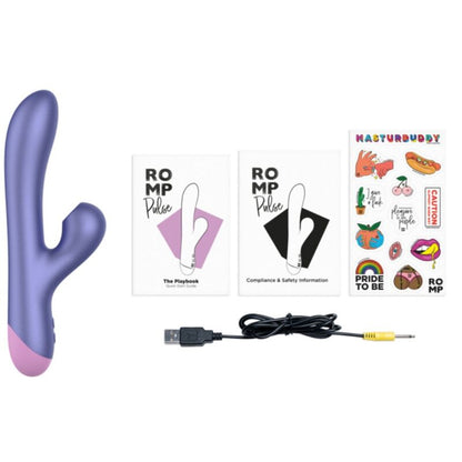 ROMP - PULSE VIBRATORE ELETTRICO BLU RABBIT PER LA SENSIBILITÀ DEL PUNTO G