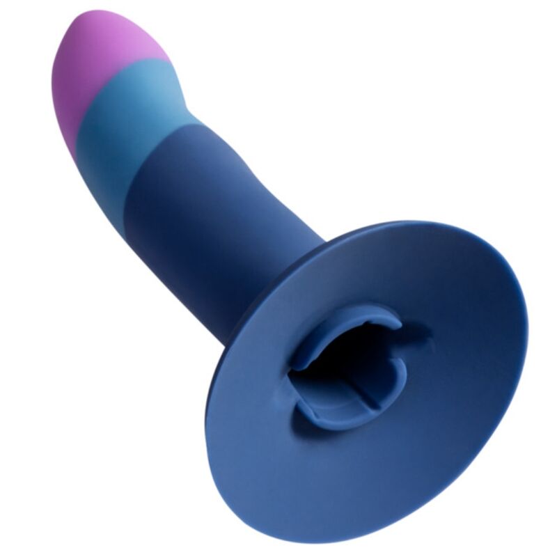 ROMP - DILDO IN SILICONE PICCOLO CON VENTOSA TRICOLORE 14 CM