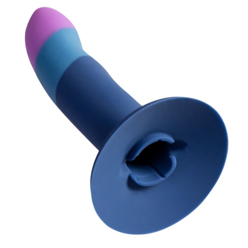 ROMP - DILDO IN SILICONE PICCOLO CON VENTOSA TRICOLORE 14 CM
