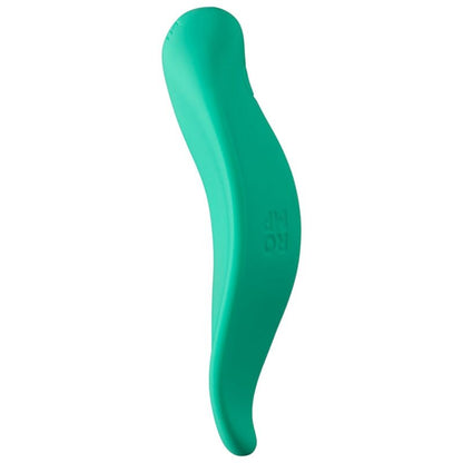 ROMP - VIBRATORE A ONDE STIMOLATORE CLITORIDEO FORMA ERGONOMICA VERDE ACQUA