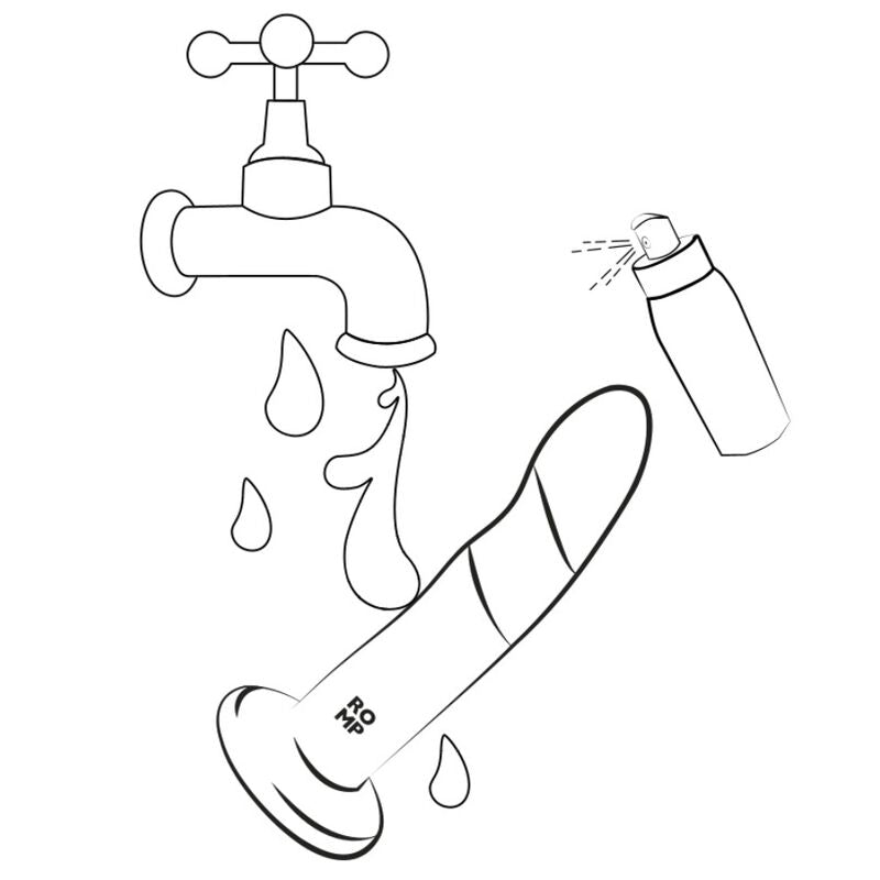 ROMP - DIZI DILDO IN SILICONE CON VENTOSA TRICOLORE 18 CM