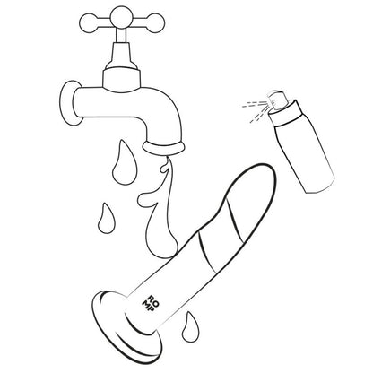 ROMP - DIZI DILDO IN SILICONE CON VENTOSA TRICOLORE 18 CM