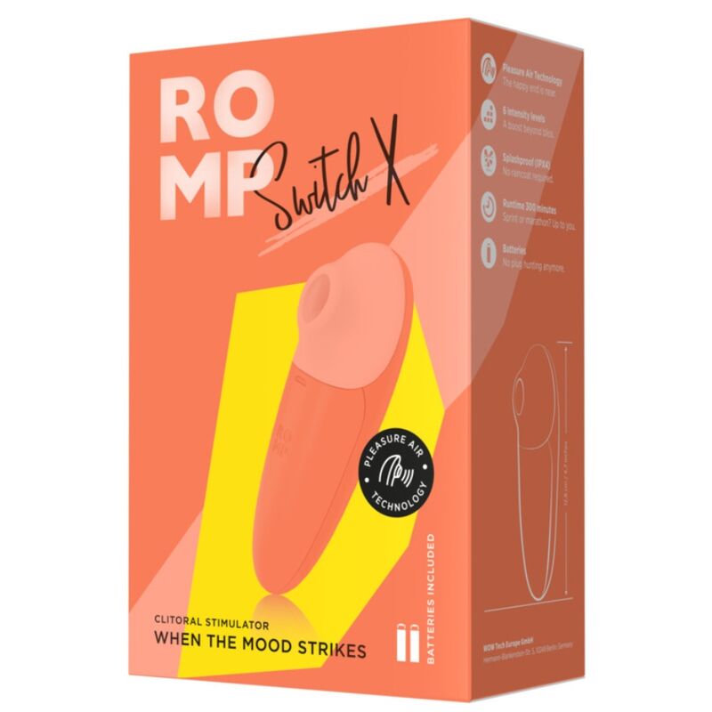 ROMP - SWITCH X STIMOLATORE CLITORIDEO 6 LIVELLI ARANCIONE