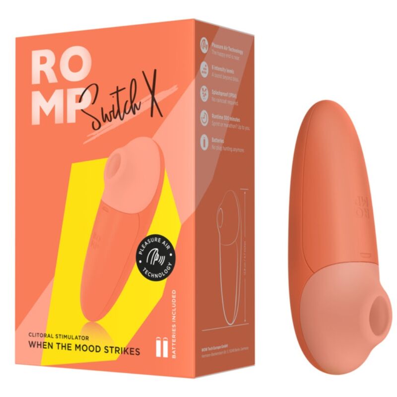 ROMP - SWITCH X STIMOLATORE CLITORIDEO 6 LIVELLI ARANCIONE
