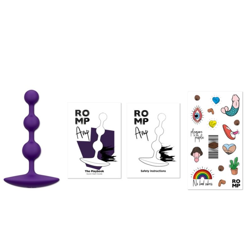 ROMP - AMP PERLE ANALALI IN SILICONE FLESSIBILE VIOLA 12,5 CM VIOLA