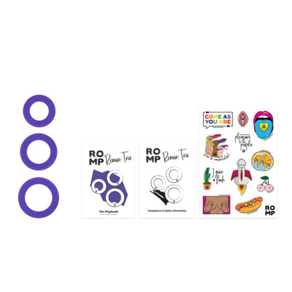ROMP - REMIX TRIO SET DI 3 ANELLI PER PENE IN SILICONE VIOLA