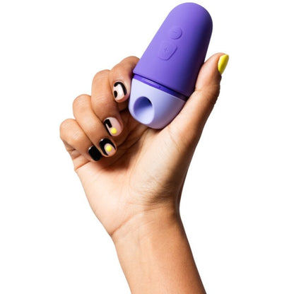 ROMP - STIMOLATORE CLITORIDEO GRATUITO CON COPERCHIO, 10 LIVELLI, RICARICABILE, VIOLA
