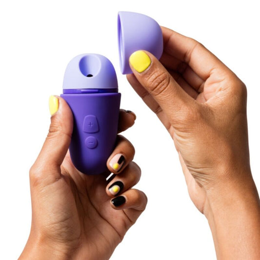 ROMP - STIMOLATORE CLITORIDEO GRATUITO CON COPERCHIO, 10 LIVELLI, RICARICABILE, VIOLA