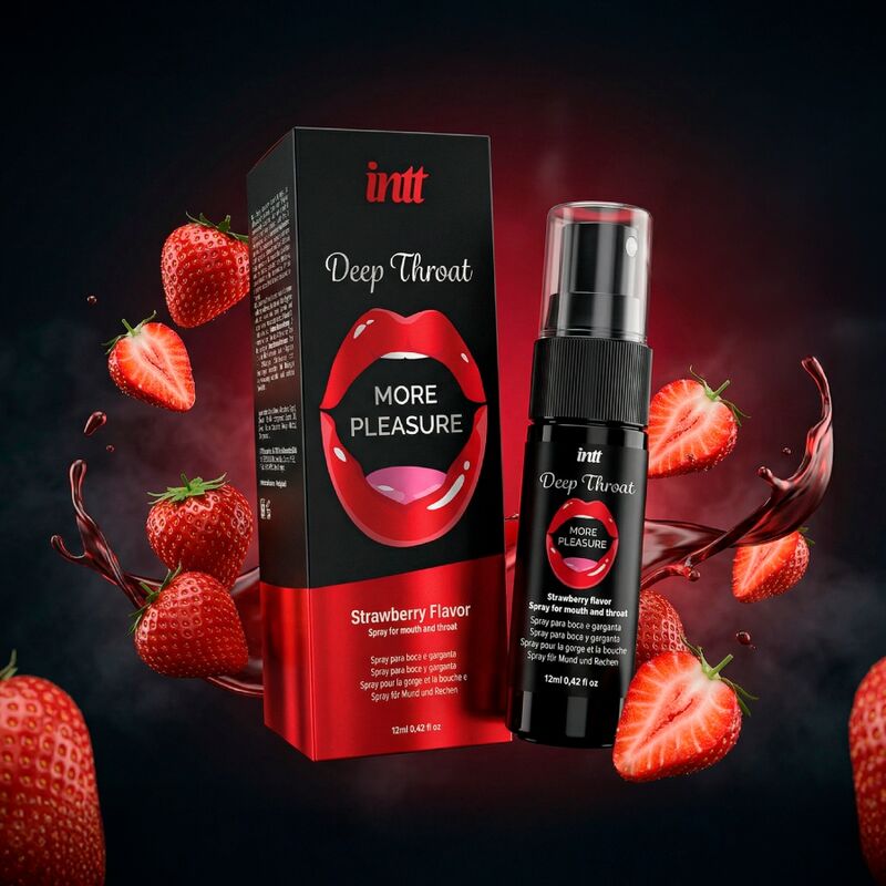INTT - SPRAY ORALE PER GOLA PROFONDA, PIÙ PIACERE, GUSTO FRAGOLA
