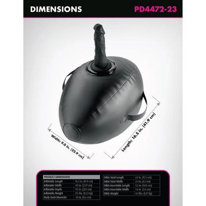 FETISH FANTASY SERIES - BODY DOCK SFERA DELL'AMORE GONFIABILE CON DILDO NERO 41,9 CM