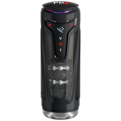 PDX ELITE - MOTO-BATOR PRO MASTURBATORE AUTOMATICO VIBRANTE E RISCALDANTE CON PROTEZIONE, 26,5 CM