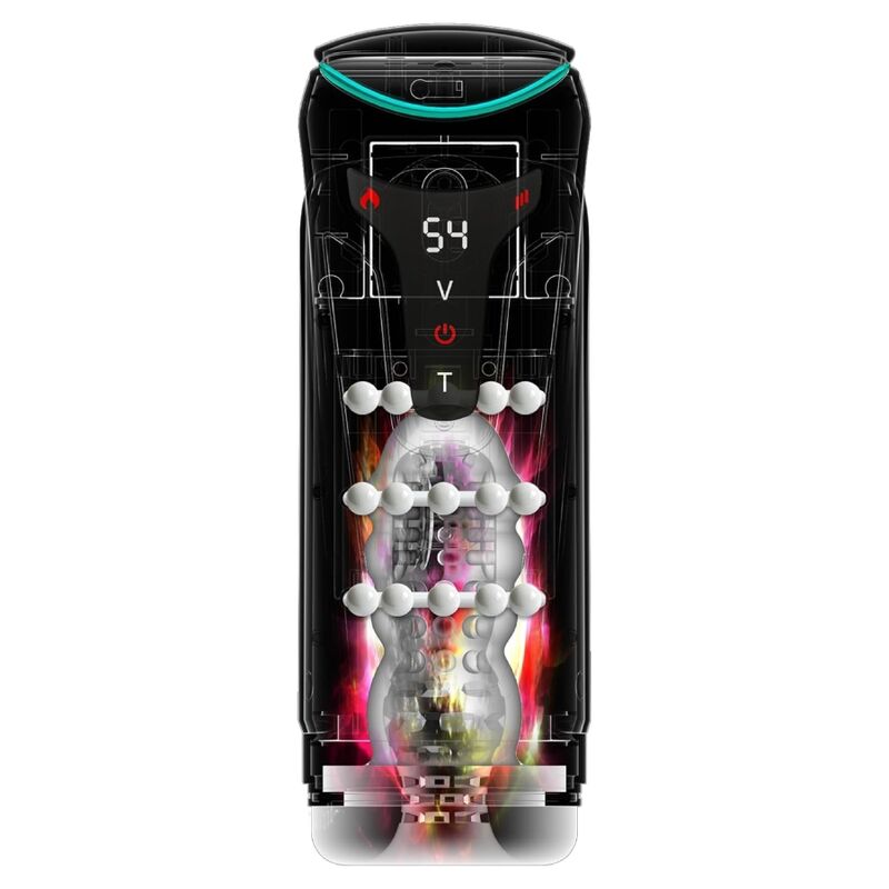 PDX ELITE - MOTO-BATOR PRO MASTURBATORE AUTOMATICO VIBRANTE E RISCALDANTE CON PROTEZIONE, 26,5 CM